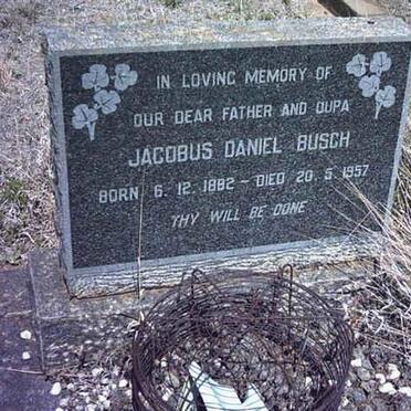 BUSCH Jacobus Daniel 1882-1957