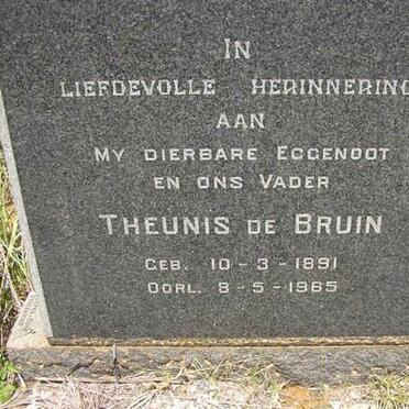 BRUIN Theunis, de 1891-1965