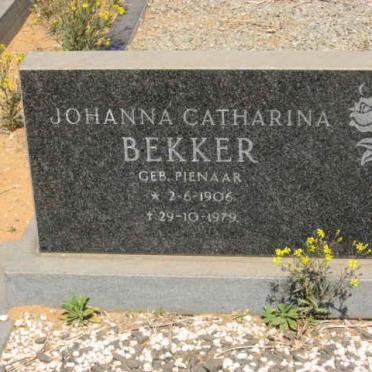 BEKKER Johanna Catharina nee PIENAAR 1906-1979
