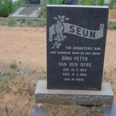 BERG Dirk Pieter, van den 1925-1969