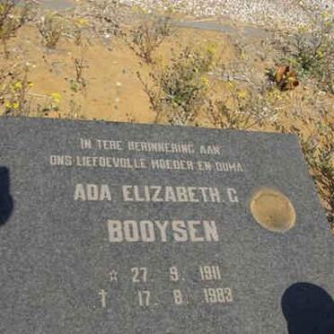 BOOYSEN Ada Elizabeth G. 1911-19?3