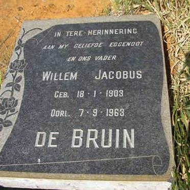 BRUIN Willem Jacobus, de 190?-1963