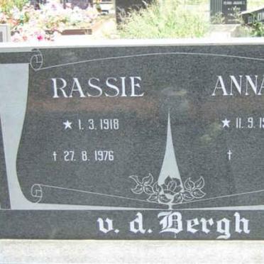 BERGH Rassie, v.d. 1918-1976 &amp; Anna 1921