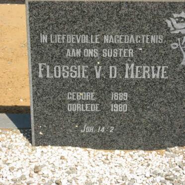 MERWE Flossie, v.d. 1889-1980