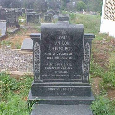 CAIRNCROSS Thomas Lothian Lombard 1865-1954