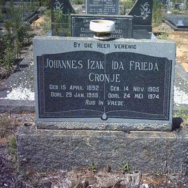 CRONJE Johannes Izak 1892-1959 &amp; Ida Frieda 1905-1974