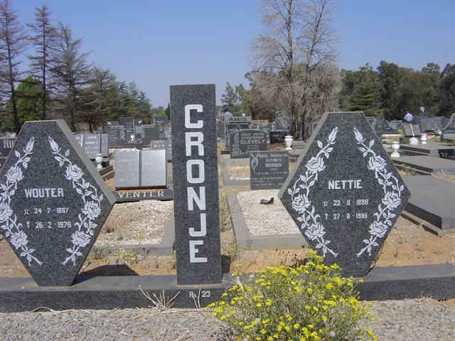 CRONJE Wouter 1887-1978 &amp; Nettie 1898-19??