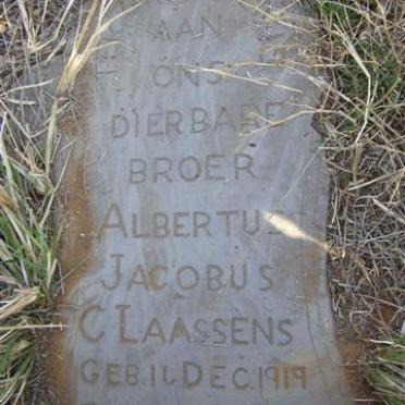 CLAASSENS Albertus Jacobus 1919-1920