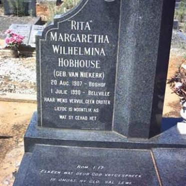 CONROY Margaretha Wilhelmina Hobhouse nee VAN NIEKERK 1907-1990