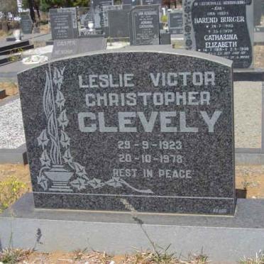 CLEVELY Leslie Victor Christopher 1923-1978
