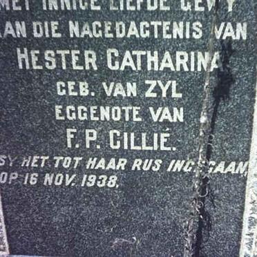 CILLIÉ Hester Catharina nee VAN ZYL -1938