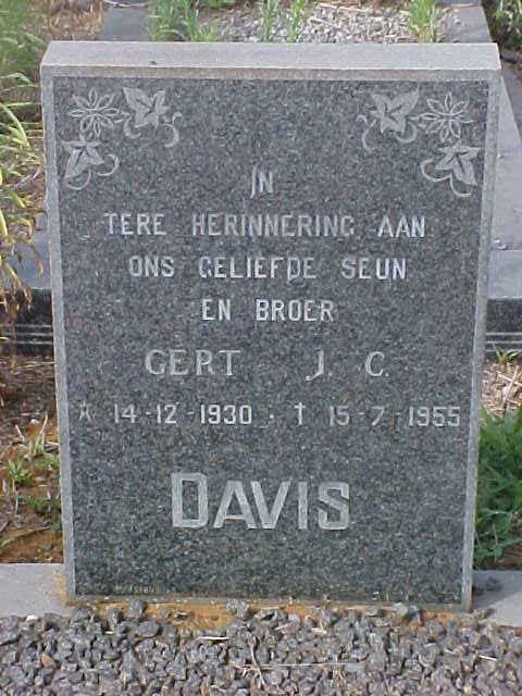 DAVIS Gert J.G. 1930-1955