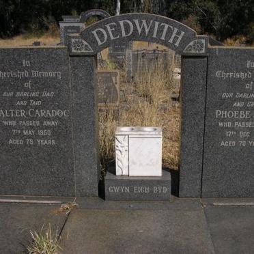 DEDWITH Walter Caradoc -1950 &amp; Phoebe Jane -1951