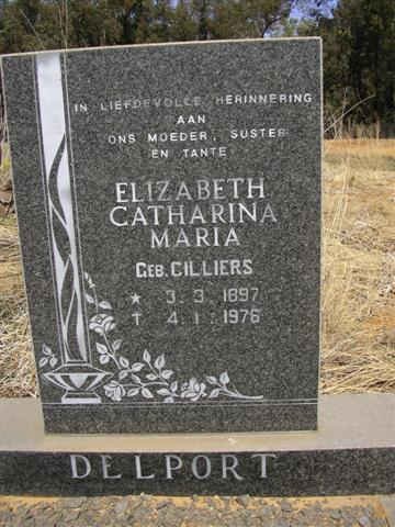 DELPORT Elizabeth Catharina Maria nee CILLIERS 1897-1976