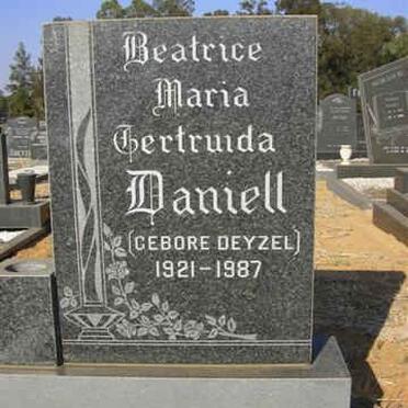 DANIELL Beatrice Maria Gertruida nee DEYZEL 1921-1987