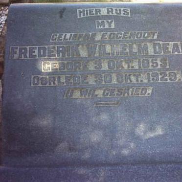 DEALE Frederik Wilhelm 1855-1929 &amp; Elizabeth Cornelia SCHOOMBEE 1856-1951