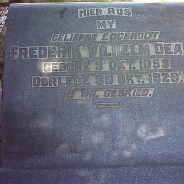 DEALE Frederik Wilhelm 1855-1929