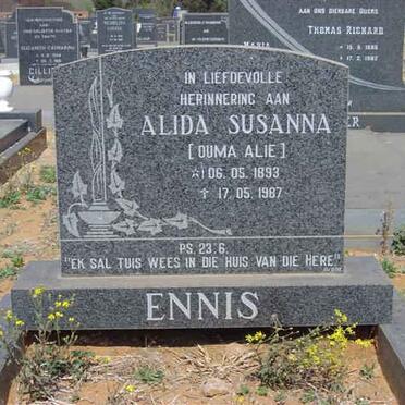 ENNIS Alida Susanna 1893-1987