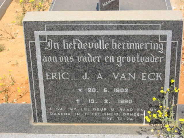 ECK Eric J.A., van 1902-1980