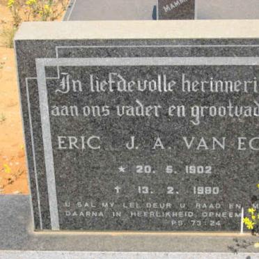 ECK Eric J.A., van 1902-1980