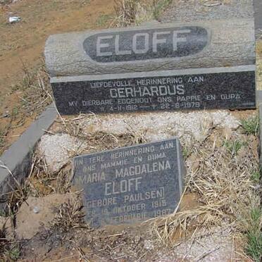 ELOFF Gerhardus 1912-1979 &amp; Maria Magdalena PAULSEN 1915-1987