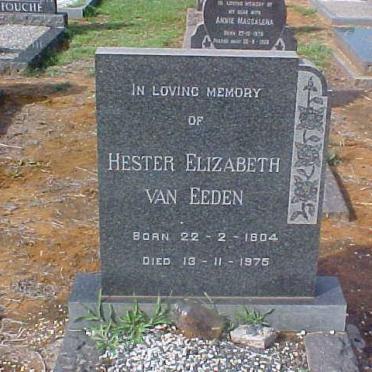 EEDEN Hester Elizabeth, van 1904-1975