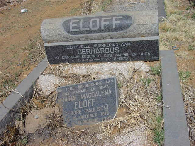 ELOFF Gerhardus 1912-1979 &amp; Maria Magdalena PAULSEN 1915-1987