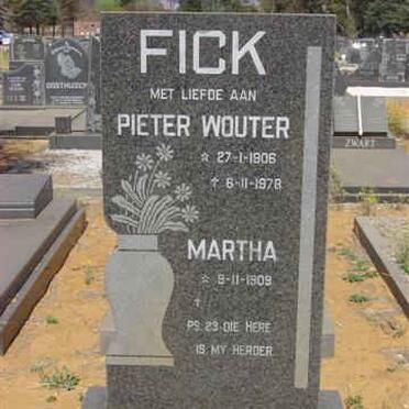 FICK Pieter Wouter 1906-1978 &amp; Martha 1909-