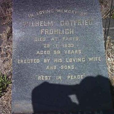 FROLICH Wilhelm Gotfried -1933