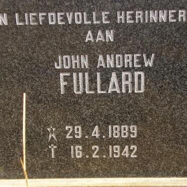 FULLARD John Andrew 1889-1942