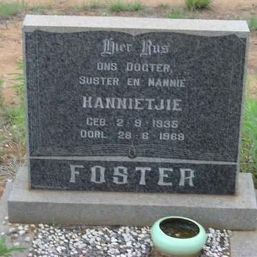 FOSTER Hannietjie 1935-1969