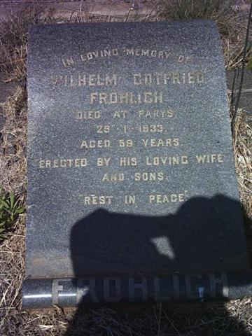 FROLICH Wilhelm Gotfried -1933