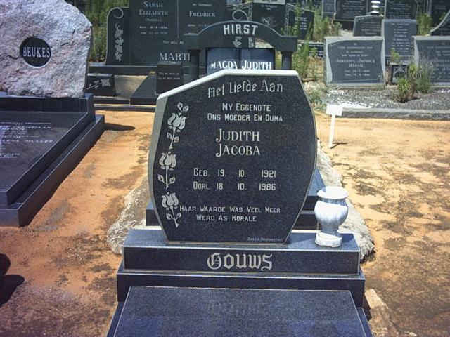 GOUWS Judith Jacoba 1921-1966