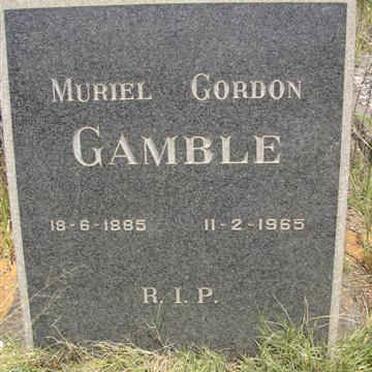 GAMBLE Muriel Gordon 1885-1965