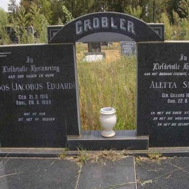 GROBLER Jacobus Eduard 1916-1989 &amp; Aletta Susanna CILLIERS 1919-1980