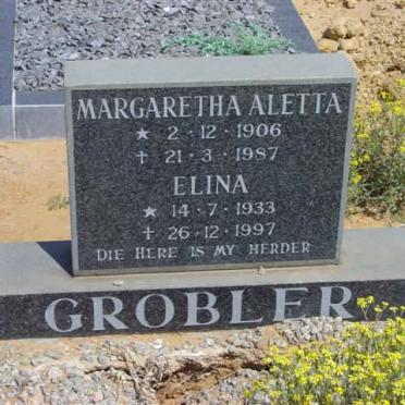 GROBLER Margaretha Aletta 1906-1987 :: GROBLER Elina 1933-1997