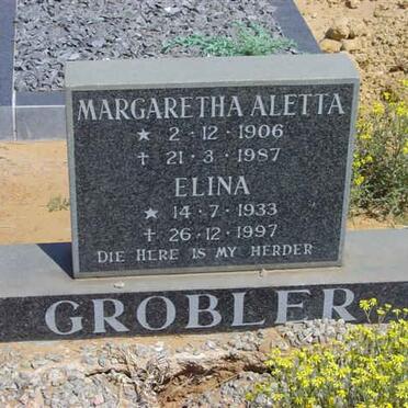 GROBLER Margaretha Aletta 1906-1987 :: GROBLER Elina 1933-1997
