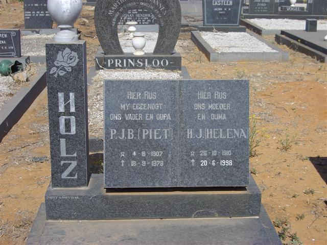 HOLZ PJ.B. 1907-1979 &amp; H.J. 1910-1998