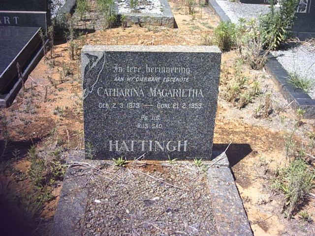 HATTINGH Catharina Magrietha 1879-1959