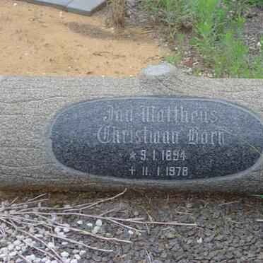 HORN Jan Mattheus Christiaan 1894-1978