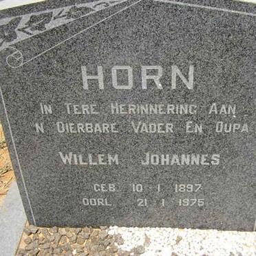 HORN Willem Johannes 1897-1975
