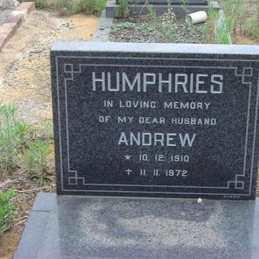 HUMPHRIES Andrew 1910-1972