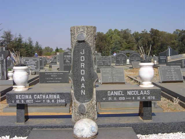 JORDAAN Daniël Nicolaas 1919-1978 &amp; Regina Catharina 1922-2006