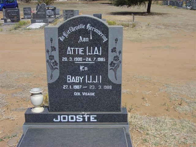 JOOSTE J.A. 1900-1985 &amp; J.J. VISAGIE 1907-1988