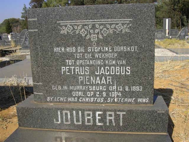 JOUBERT Petrus Jacobus Pienaar 1893-1974