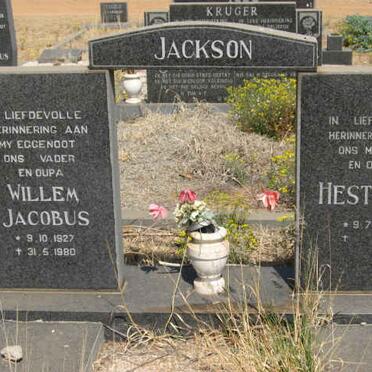 JACKSON Willem Jacobus 1927-1980 &amp; Hester C. 1928-