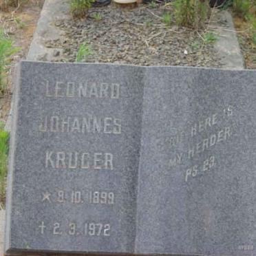 KRUGER Leonard Johannes 1899-1972