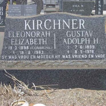KIRCHNER Gustav Adolph H. 1899-1978 &amp; Eleonorah Elizabeth COMBRINK 1898-1983