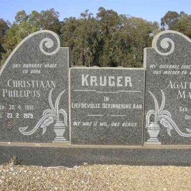 KRUGER Christiaan Phillipus 1901-1979 &amp; Agatha Maria 1906-1974
