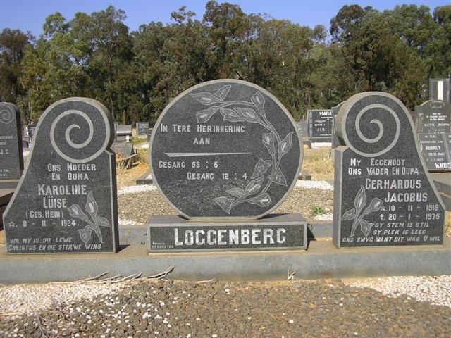 LOGGENBERG Gerhardus Jacobus 1919-1975 &amp; Karoline Luise HEIN -1924
